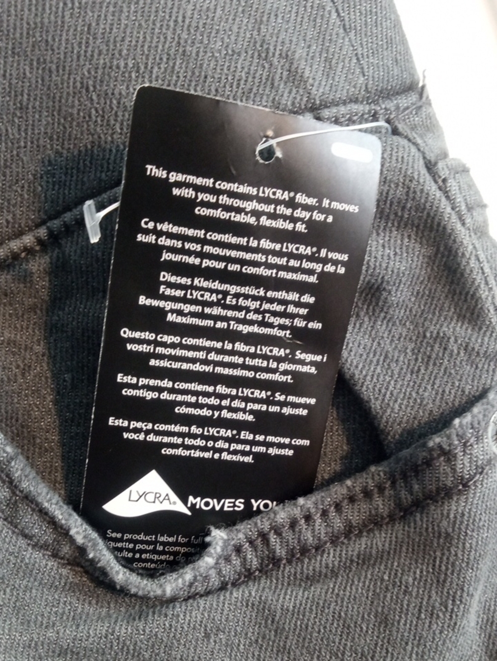 LOGO CROPPED BLACK DENIM - Picture 10 of 10